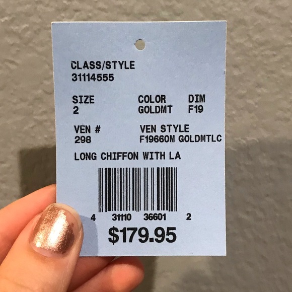 David’s Bridal Gold Bridesmaid Formal Dress - Picture 5 of 8